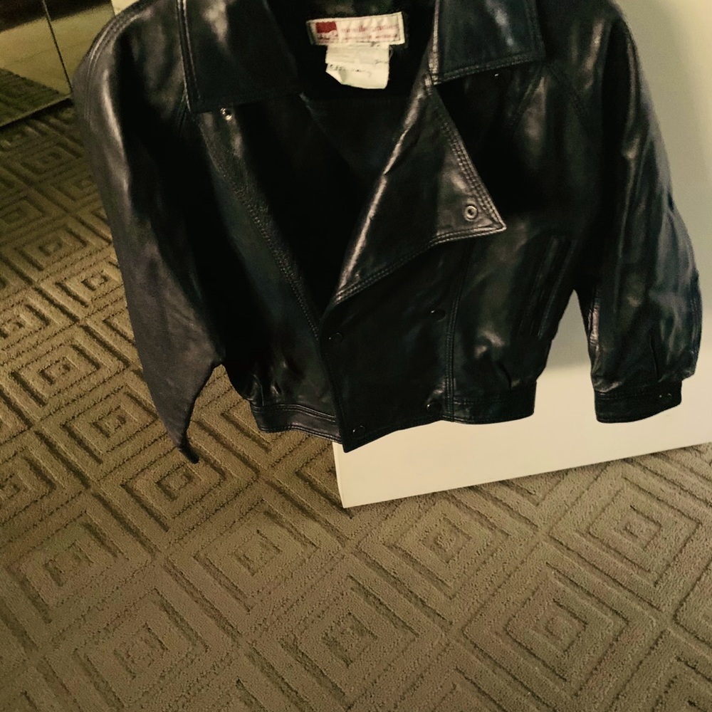 Mereille Granier Size 10 Girls Leather Jacket